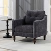 CAVINAS Accent Chenille Single Sofa with USB Charging Port,Indoor Couch with Ergonomic Backrest and Wooden Legs,Modern Sofa for Living Room - 2 of 4