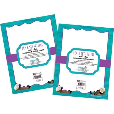 Barker Creek Computer Paper - Sea & Sky Otters Design, 50 Sheets, 8.5x11 Inches, Laser/Inkjet Compatible