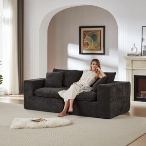 MYINDA 78.7'' Modern Chenille Cloud Sofa, 2-Seater Couch for Living Room, Apartments, Offices - 1 of 4