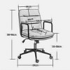 INFURNIC Task and Office Chairs Ergonomic PU Leather Rolling Swivel Chair with Reclining Back, Black, 25.9"*21.2"*37.8" - 3 of 4