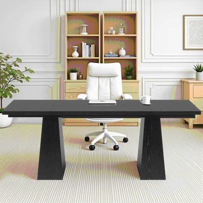 MAYEERTY 63" Dining Table, Farmhouse Wood Kitchen Table for 6 People
