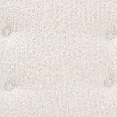 Chenoa Cream Boucle Fabric and Walnut Wood Bench