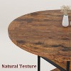 47" Round Dining Table for 4-6, Modern Wooden Kitchen Table with Storage Shelves & Roman Metal Legs, Table Only, for Dining Room - 3 of 4