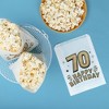 Big Dot of Happiness Adult 70th Birthday White Paper Treat Bags, Black & Gold Party Individual Greaseproof Brown Paper Sandwich Cookie Bags - 25 Count - 2 of 4