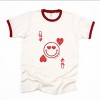 S.W.Smiley Queen of Hearts Distressed - Women's Ringer Graphic T-Shirt - 2 of 4