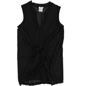 bar III Womens Tie Front illusion Knit Blouse - 1 of 2