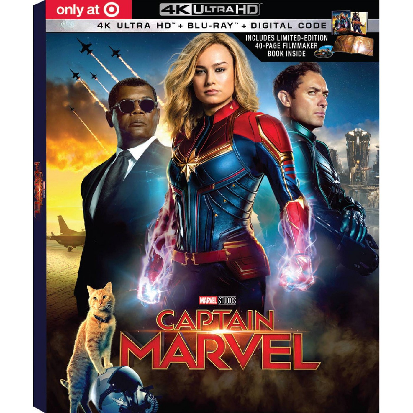 Captain Marvel 4K Limited Edition Steelbook (4K Ultra/Blu-Ray/Digital) :  Brie Larson, Superhero Film: Movies & TV 