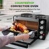 NutriChef 30+ Quart Countertop Convection Oven Cooker - 1500W Heating, Rotisserie, Dual Hot Plates, 120V - Black - 2 of 4