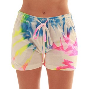 Just Love Women's Loop Terry Tie Dye Shorts - Comfortable and Stylish Loungewear for Summer - 1 of 3