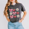 Simply Sage Market Women's Coquette Strawberry Floral  Short Sleeve Relaxed Fit Cropped Tee - 2 of 4