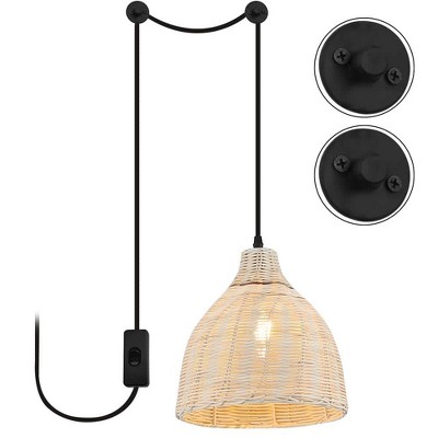 1-Light Bamboo Pendant Light