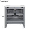 Vynxaria 30-Inch Gray Bathroom Vanity - Ceramic Sink, 2 Soft-Close Doors, Divided Drawer, Dual Shelves - Ideal for Small-Medium Bathrooms - 2 of 4