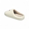 Aéropostale Women’s Fuzzy Pig Mule Slippers – Ivory Slip-On House Shoes with Cute Pink Pig & Red Bow Embroidery - 4 of 4