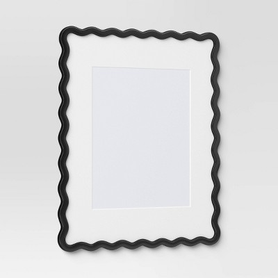 16"x20" Matted to 11"x14" Wavy Frame Black - Room Essentials™
