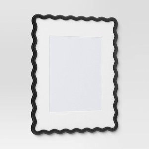 16"x20" Matted to 11"x14" Wavy Frame Black - Room Essentials™ - 1 of 4
