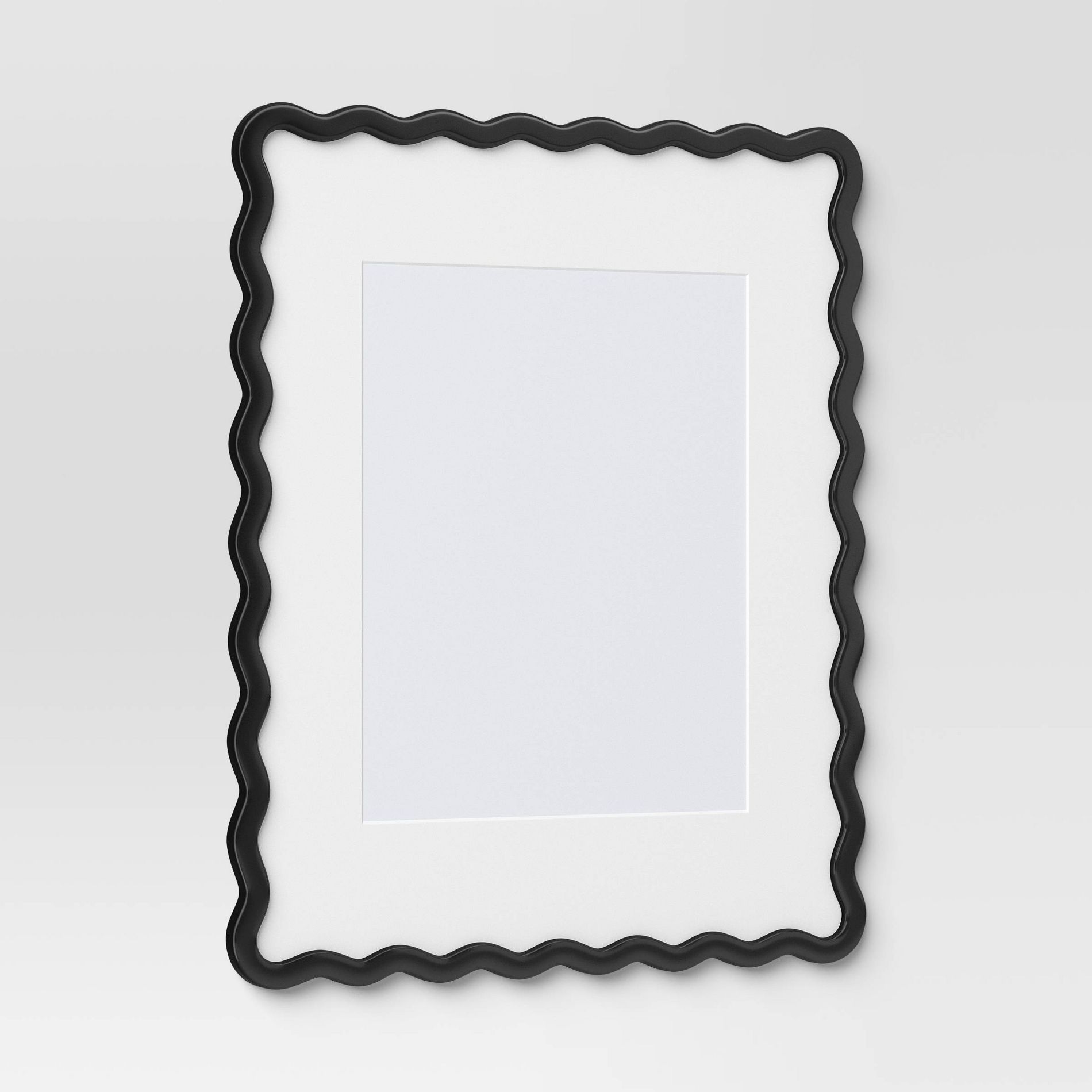 16"x20" Matted to 11"x14" Wavy Picture Frame Black - Room Essentials™