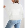 Coolmee Women's Plus Size Cropped Cardigan Sweaters Long Sleeve Open Front Bolero Knit Shrugs for Dresses - 3 of 4