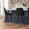 Taylor & Logan Set of 2 Stelik Upholstered Counter Height Barstools Metal - 3 of 4