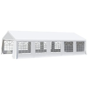 Resenkos Canopy, Outdoor Canopy Tent,20' x 32' Heavy Duty Party Tent & Carport with Removable Sidewalls and Double Doors, White - 1 of 4