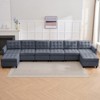 Mjkone Modular Convertible Sectional Sofa with Adjustable Armrest,Storage Ottoman,Modern L/U Shaped Sofa Bed - 4 of 4