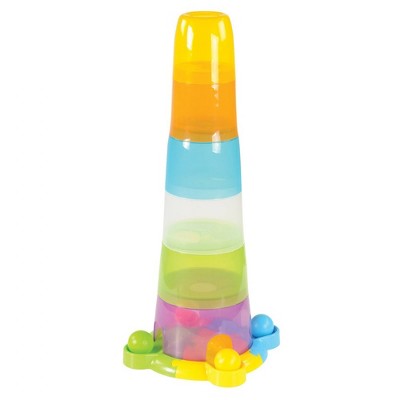 Edushape Toddler Stack and Ball Drop Transparent Ball Tower