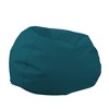 Factory Direct Partners Kids' Round Vinyl Bean Bag Peacock Blue - 4 of 4