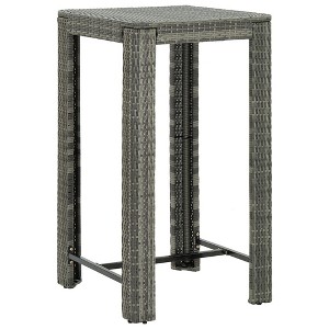 vidaXL Bar Table Brown PE Rattan Counter Height Durable Bar Table - 1 of 4