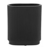 Sagebrook Home Simple Ceramic Vase - Contemporary Black Ridged 8" Vase for Floral Arrangements - Stylish Table Centerpiece - Home, Office or Event - 2 of 4