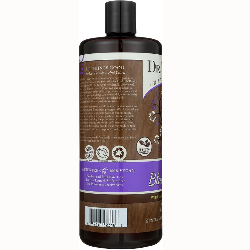 Dr. Woods Body Washes Raw Black Soap with Fair Trade Shea Butter Wash - Original 32 fl oz, 3 of 4