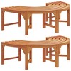 Tree Bench 2 pcs Brown 160 x 160 x 45cm Solid Eucalyptus wood - 2 of 4