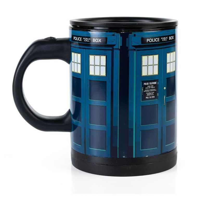 Seven20 Doctor Who TARDIS 12oz Self-Stirring Coffee Mug | Automatic Mixing Travel Cup, 1 of 7