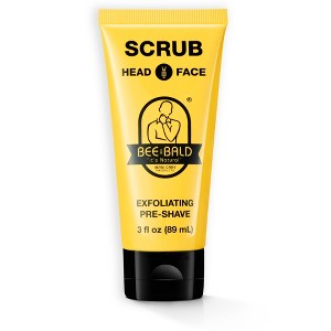 Bee Bald SCRUB Exfoliating Pre-Shave Provides a Deep Clean & Removes Pore Clogging Dirt, Oil & Dry, Flaky Skin, 3 Fl Oz - 1 of 4