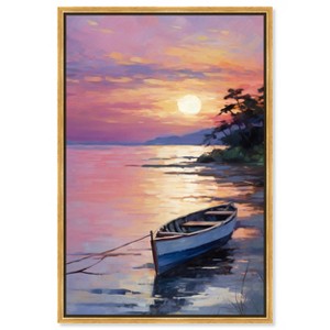 Art Remedy Quaint Sunset Shore Beach Life Inspired Wall Art Framed - 1 of 4