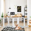 Tangkula 6-Panel Freestanding Dog Gate Foldable Walk-Through Playpen w/ 4 Support Feet - 3 of 4