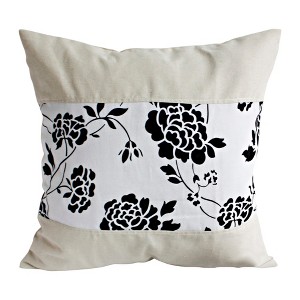 Slickblue Linen Stylish Patchwork Pillow Cushion - Decorative Floor Cushion, 19.7x19.7 inches, 5 Designs Available - 1 of 4