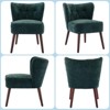 Modern Accent Living Room Chairs, Chairs for Living Room, Upholstered Side Chair with Lounge Seat and Wood Legs for Dining Living Room Vanity - 2 of 4