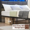 Bed Frame with Storage Headboard Led Lights Charging Station, Upholstered Queen Platform Bed Frames with 2 Drawers, No Box Spring Needed - 4 of 4