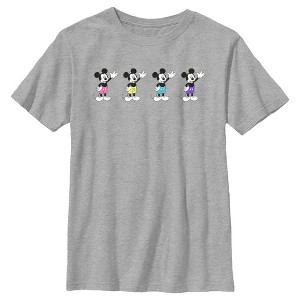 Boy's Disney Mickey Mouse Neon Wave T-Shirt - 1 of 4