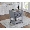 LunaLulinlk Mobile Rolling Kitchen Island Trolley Serving Cart with Underneath Drawer & Slide-Out Wire Storage Basket - 4 of 4