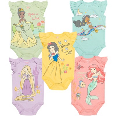 Disney Princess Ariel Cinderella Aurora Newborn Baby Girls Bodysuit T-shirt  Tulle Mesh Skirt And Leggings 4 Piece Layette Set Pink/white 3-6 Months :  Target