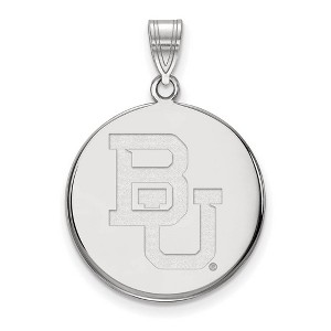 Black Bow Jewelry 14k White Gold Baylor Bears NCAA Large Pendant - 1 of 3