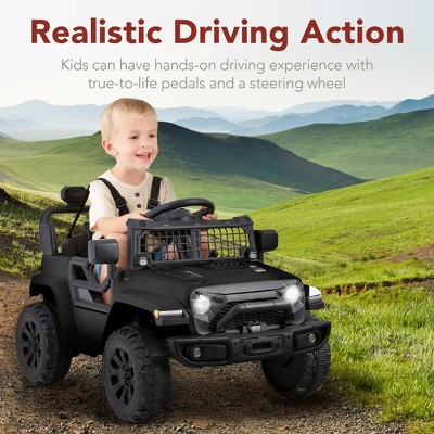 6V Black Kids Ride-On Truck with Remote Control