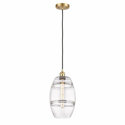 Vaz - 1 Light Cord Hung Mini Pendant In Industrial Style-9.88 Inches Tall and 8 Inches Wide