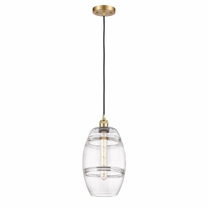 Vaz - 1 Light Cord Hung Mini Pendant In Industrial Style-9.88 Inches Tall and 8 Inches Wide - 1 of 1