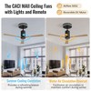 Ceiling Fan with Light & Remote Control Reversible Dimmable Noiseless with 6-Speeds Timer - 2 of 4