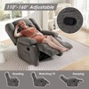 Kumasinova Recliner Chair with Footrest,Upholstered Single Sofa with Side Pocket,110°-160°Adjustable Reclining Sofa for Living Room,Bedroom - 4 of 4