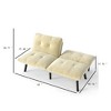 JUJABU Contemporary 2-Seater Sofa with Adjustable Backrest, Velvet Upholstery and Metal Frame - 4 of 4