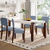 46.5" Modern Gray 5-Piece Dining Table Set with Faux Marble Top and Upholstered Chairs, Perfect for Kitchen or Dining Room -3irtyhousy - 2 of 4
