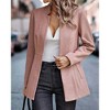 Women's Casual Business Open Front Long Sleeve Notch Lapel Office Blazer Jacket - 4 of 4
