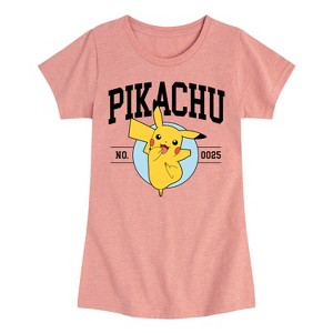 Girls' - Pokémon - Pikachu Collegiate Fitted Short Sleeve Graphic T-Shirt - 1 of 4